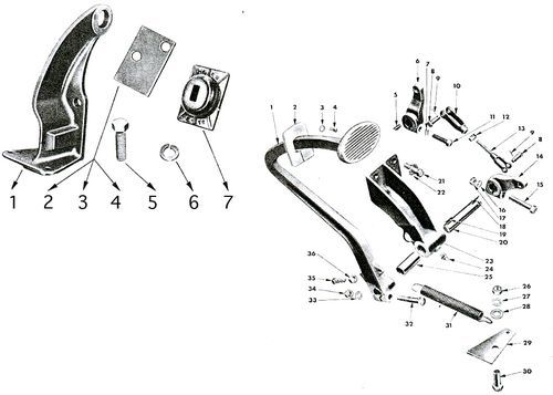 Pedale et bras de pedale
